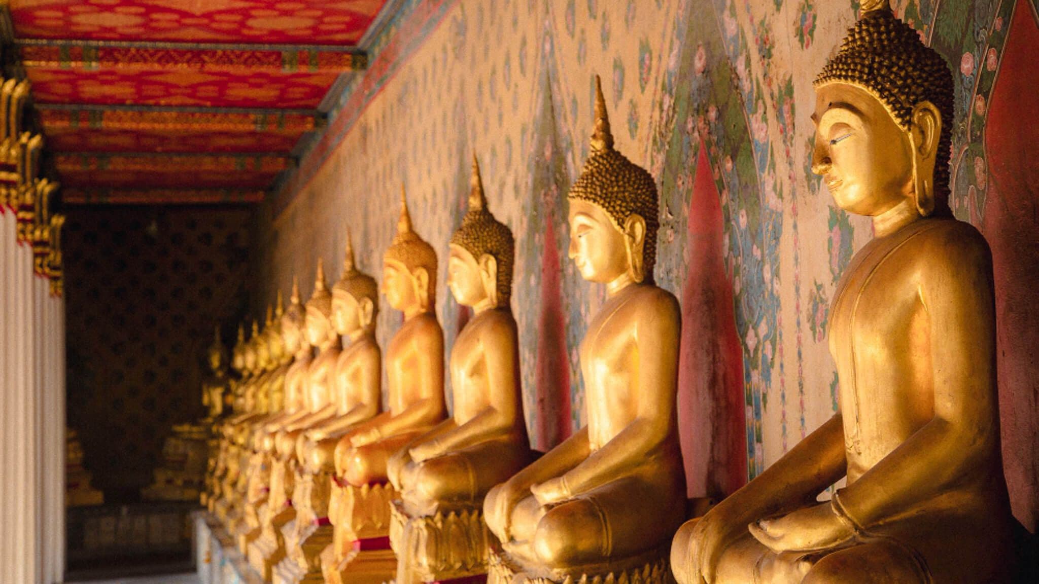 Golden Buddha statue detail