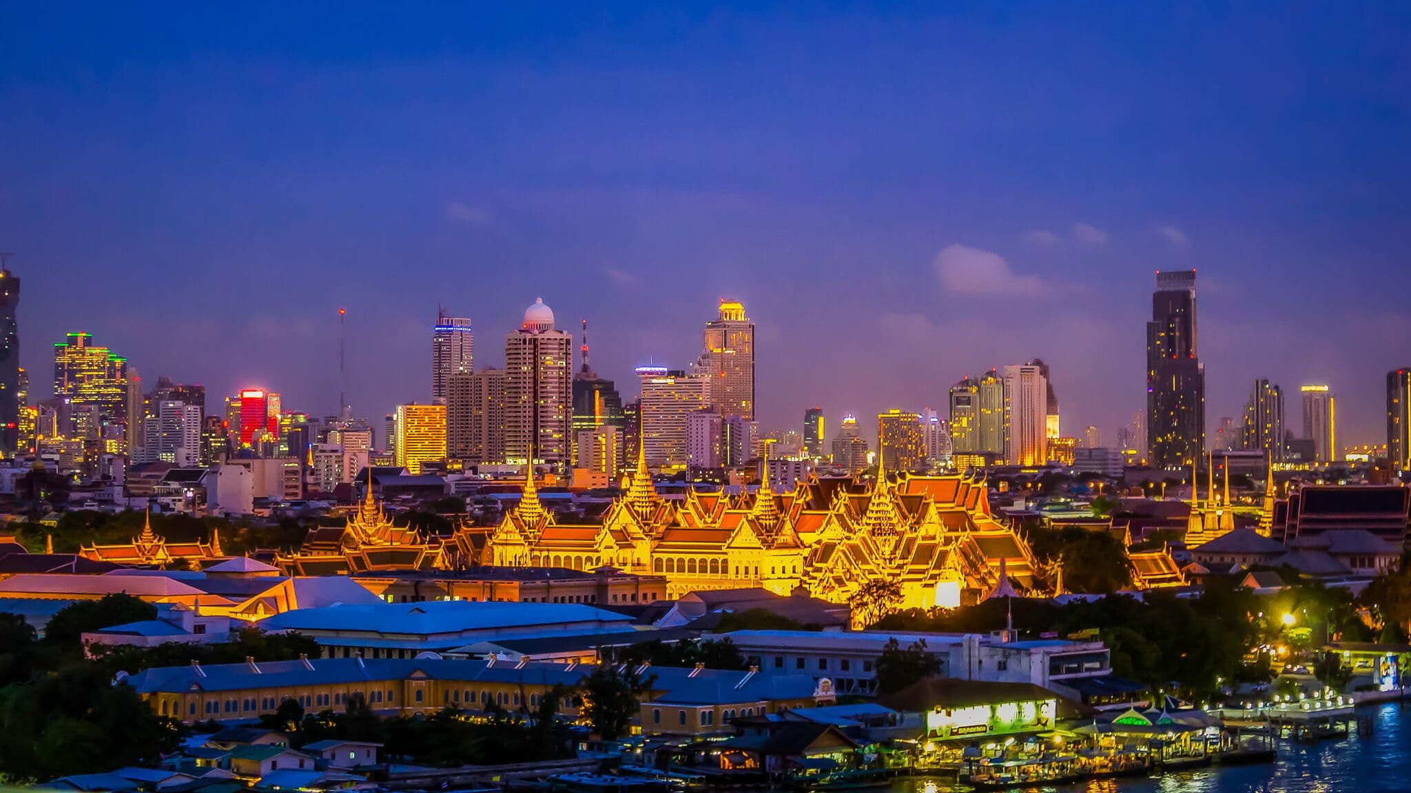 Beautiful view of the Grand Palace in Bangkok, Thailand