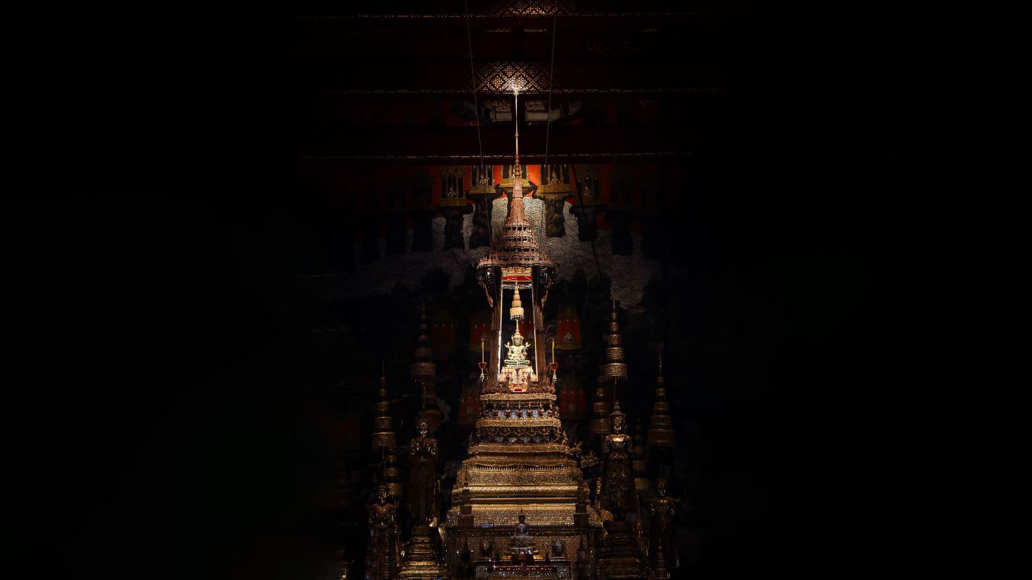 The Emerald Buddha inside Wat Phra Kaew in Bangkok