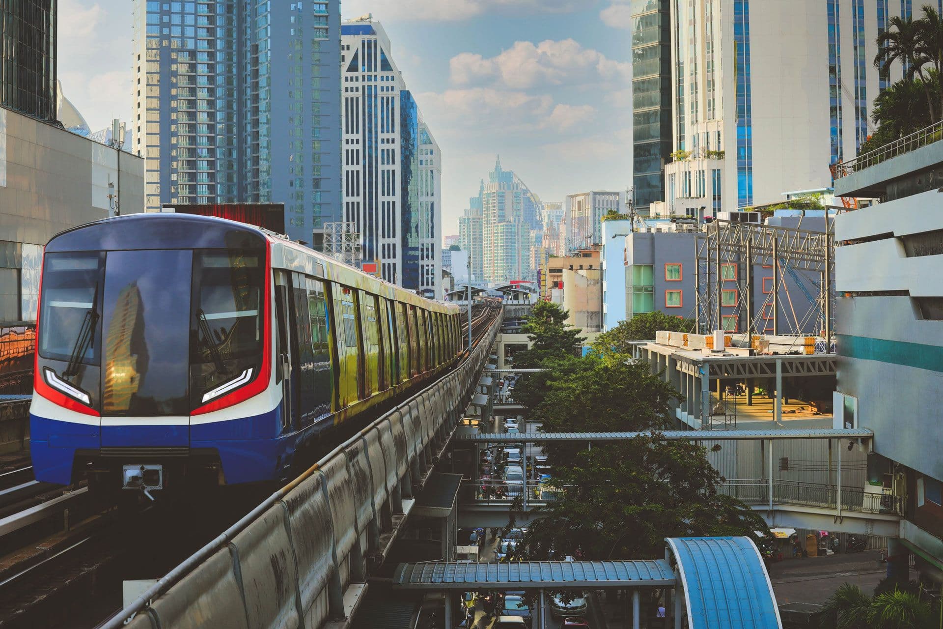 Bangkok BTS Skytrain and MRT transportation
