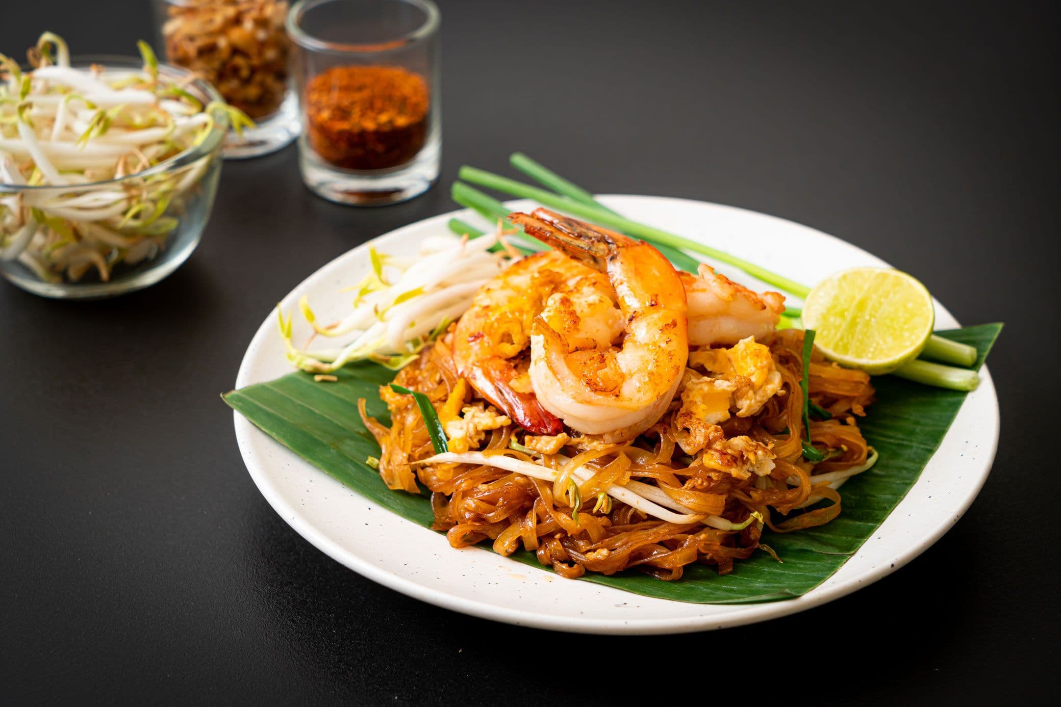 Pad Thai served at a Bangkok street food stall