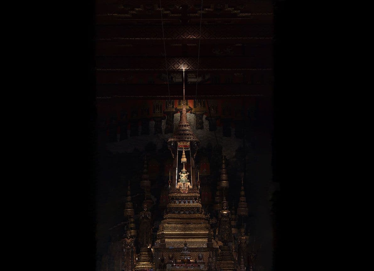The Emerald Buddha inside Wat Phra Kaew in Bangkok